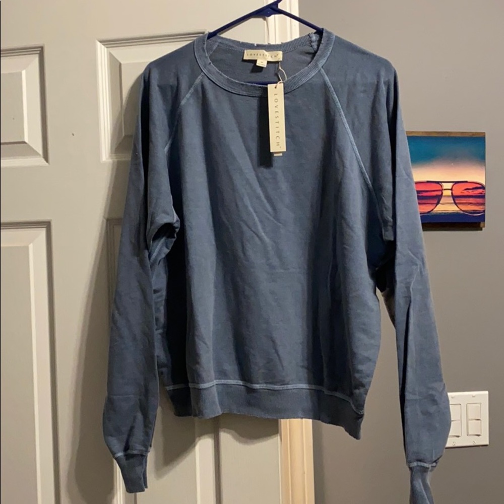 Blue Pullover Top
